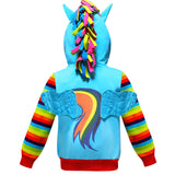 Kids' Overcoat New Children Printed Coat Foreign Trade Popular Style Girls My Little Pony: Friendship Is Magic Sweatshirt Hoodie