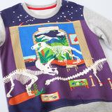 Luminous Dinosaur Printed Sweater