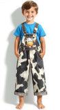 Lucky Sale-Cow black and white unisex children's overalls