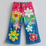 Lucky sale-Children's ombre cartoon floral pants