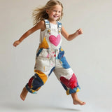 Lucky Sale-Multicolor Love Graphic Unisex Overalls