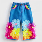 Lucky saleChildren's colorful tulle flower trousers