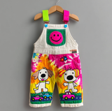Lucky Sale—Children's colorful graffiti style puppy windmill cartoon car overalls