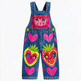Lucky Sale-Children's Colorful Cute Cartoon Strawberry Overalls