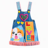 Lucky sale-Colorful "LOVE" Puppy Overalls for Kids