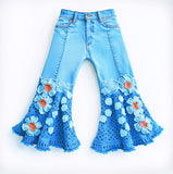 Lucky Sale- Flower Flared Pants
