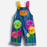 Lucky sale-Children's Colorful Cartoon Dandelion Little Monster Overalls