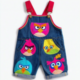 Lucky sale-Colorful Angry Birds Overalls for Kids