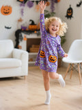 Halloween Patch Long Sleeves Dress