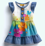 Lucky Sale-Children's Cute Colorful Floral Dress