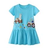 Animal Embroidery Short Sleeve Dress