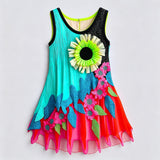 Lucky sale-Children's colorful cartoon flower dress