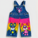 Lucky Sale-Colorful, cute puppy-themed overalls for children