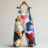 Lucky Sale-Multicolor Love Graphic Unisex Overalls
