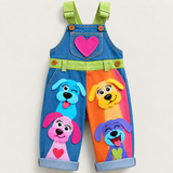 Lucky Sale-Children's colorful four cute little dog overalls