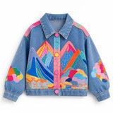 Lucky Sale-Children's Colorful Doodle Mountain Jacket