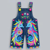 Lucky Sale-Children's colorful flying seahorse overalls