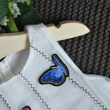 Butterfly Stereo Embroidered Mesh Dress