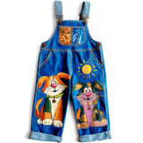 Lucky Sale-Children's colorful cartoon dog print overalls