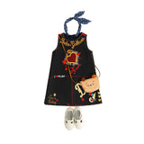Heart Letter Print Sleeveless Dress