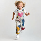 Lucky Sale-Multicolor Love Graphic Unisex Overalls