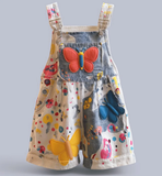 Lucky Sale-Children's Colorful Cartoon Butterfly Overalls