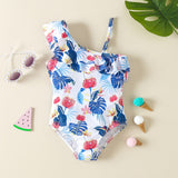Girls' Floral One-Piece Swimsuit