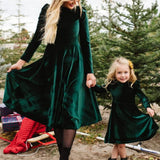 Mother-Daughter Matching Outfit Long Sleeve Dress