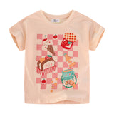 Printed Short-Sleeved Top + Trousers