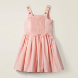 Multi-Color Optional-Cute Embroidered Flowers Dress