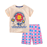 Cute Flowers Printing Suit