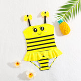 Little Bee Cute Girls Swimsuit