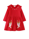 Christmas Style Long Sleeve Princess Dress