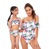 Mom & Me-Leaf Print Swimsuit