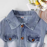 Short-Sleeved One-Piece Trousers