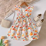 Flower Printing and Dyeing Dress
