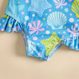 Children's Shell Printed Swimsuit