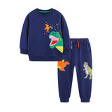 Dinosaur Embroidery Children's Sweatshirt Suit