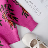 Children's Suit Printed Sweater Cardigan + Shorts