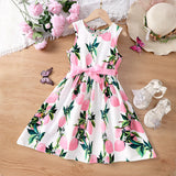 Vacation Style Bow Belt Dress