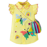 Multi-Color Optional-Butterfly Print Dress