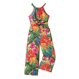 Printed Halter Long Jumpsuit
