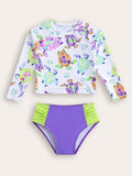 Long Sleeve Turtle Print Children's Swimsuit
