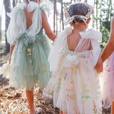 Lace Bow Flower Embroidery Dress