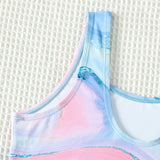 Tie-Dye Printed Swimsuit