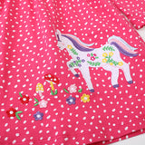 Girl's Long-Sleeved Dress Embroidered Unicorn Dress
