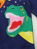 Dinosaur Embroidery Children's Sweatshirt Suit