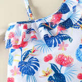 Girls' Floral One-Piece Swimsuit