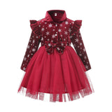 Christmas Sale-Children's Clothes Snowflake Flannel Dress