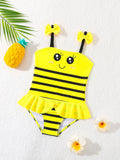 Little Bee Cute Girls Swimsuit